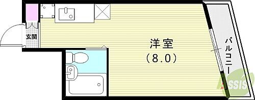すみれ元町マンション 4階 ワンルーム 賃貸物件詳細