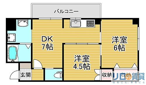 大阪府大阪市東淀川区豊新５丁目 上新庄駅 2DK マンション 賃貸物件詳細