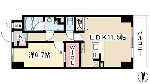 ブリス 6階 1LDK 賃貸物件詳細