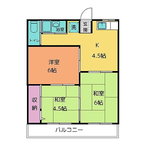タウニ―岡田 2階 3DK 賃貸物件詳細