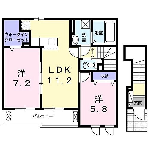 若葉Ｇ 2階 2LDK 賃貸物件詳細