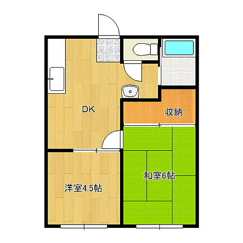 サンハイツＡ棟 2階 2DK 賃貸物件詳細