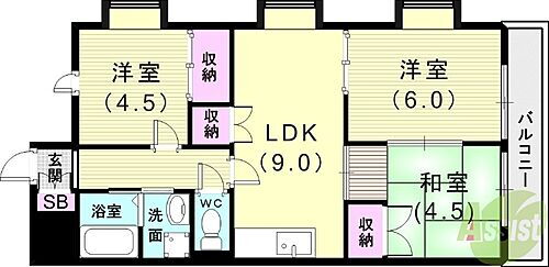 シャトー押部 3階 3LDK 賃貸物件詳細