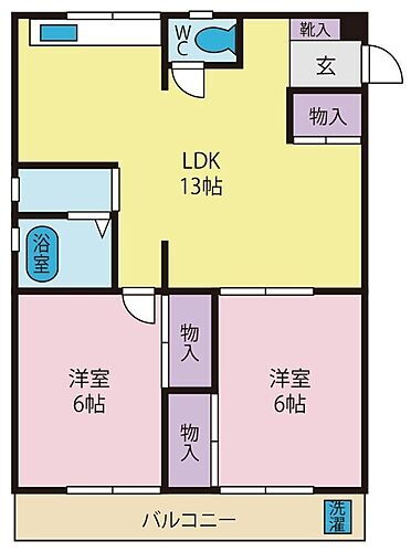 乙羽コーポ 4階 2LDK 賃貸物件詳細