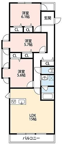 プルミエールＫ 3階 3LDK 賃貸物件詳細