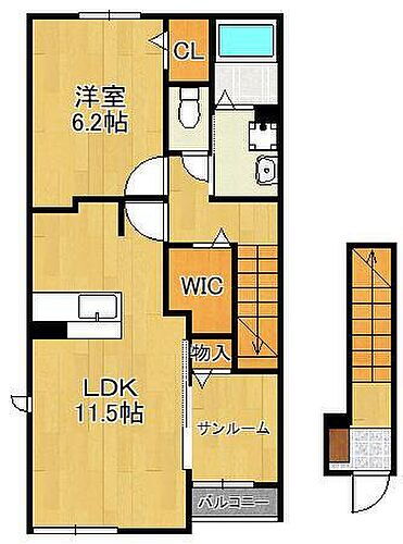 アーバンコート　南行橋　Ｂ 2階 1LDK 賃貸物件詳細