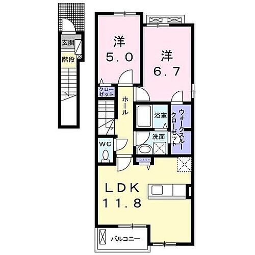 大分県大分市三川上4丁目3番19号 鶴崎駅 2LDK アパート 賃貸物件詳細