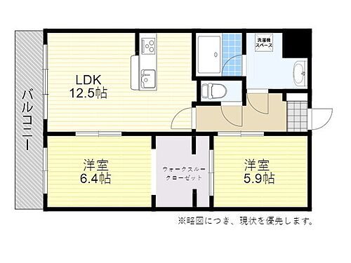 フローラ荘園 3階 2LDK 賃貸物件詳細