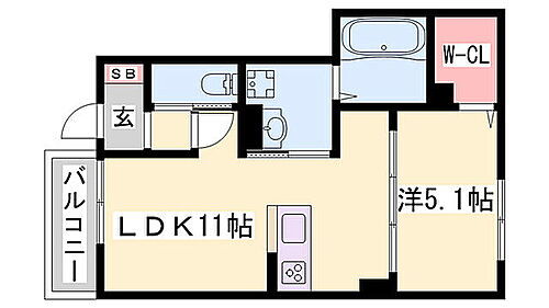 メゾンメルベーユ英賀保 1階 1LDK 賃貸物件詳細