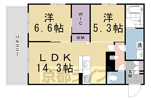 ＨＡＢＩＴＥＲ　御所西（アビテ　ゴショニシ） 3階 2LDK 賃貸物件詳細