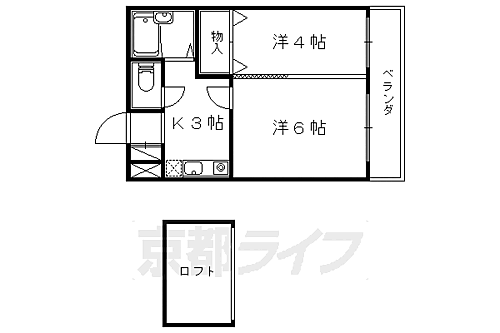 京都府京都市山科区大塚檀ノ浦 椥辻駅 2K マンション 賃貸物件詳細