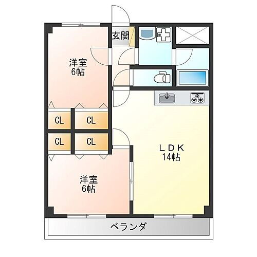 栃木県宇都宮市山本1丁目3-34 宇都宮駅 2LDK マンション 賃貸物件詳細