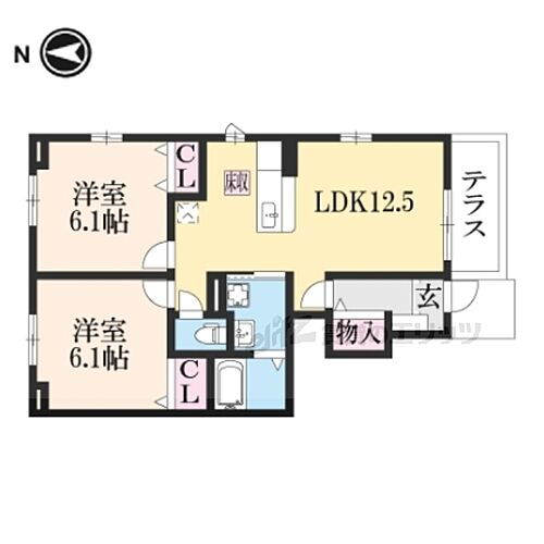 ローズ・スターデン・ジン 2階 2LDK 賃貸物件詳細