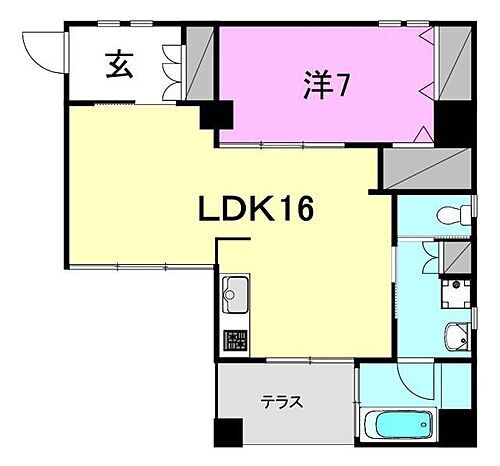 愛媛県松山市空港通3丁目 土居田駅 1LDK マンション 賃貸物件詳細