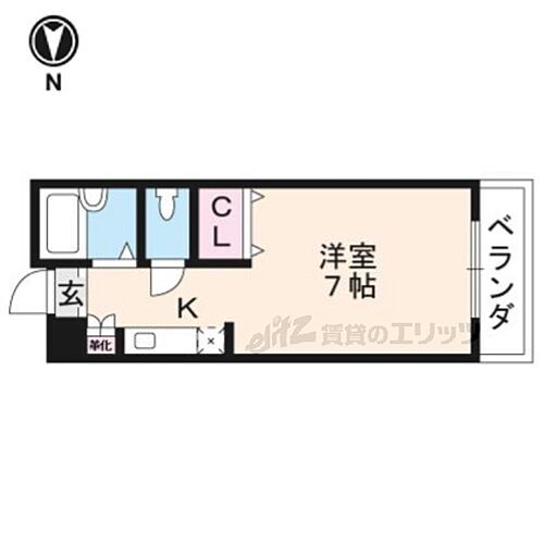 加賀山コーポ６ 2階 ワンルーム 賃貸物件詳細