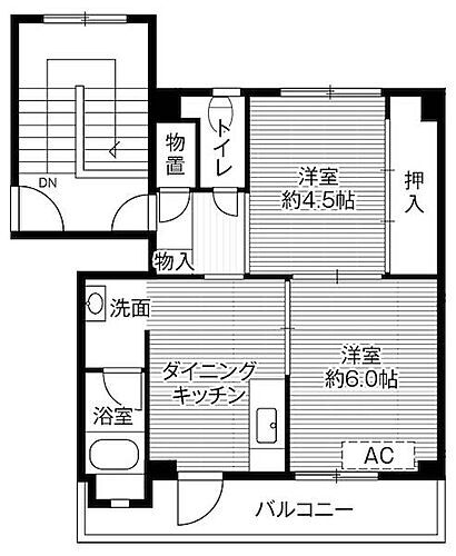 富山県富山市上野1066 布市駅 2DK マンション 賃貸物件詳細
