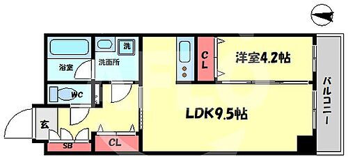 近江レジデンス４号館 8階 1LDK 賃貸物件詳細