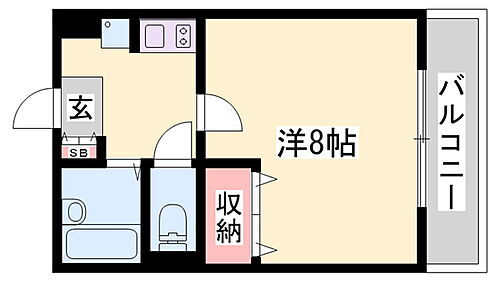 兵庫県姫路市佃町 手柄駅 1K アパート 賃貸物件詳細