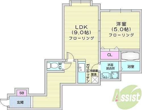 レイディアンス 2階 1LDK 賃貸物件詳細