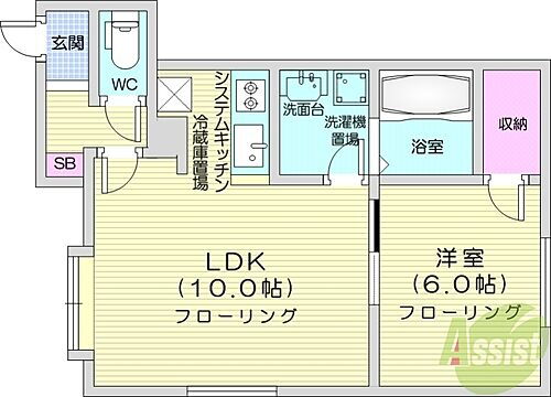  1LDK、エアコン、浴室乾燥機、独立洗面台、灯油暖房、