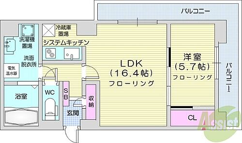 インペリアル３７ 8階 1LDK 賃貸物件詳細