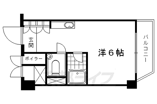 京都グランドハイツ 5階 1K 賃貸物件詳細