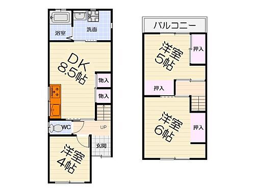 大阪府堺市西区浜寺石津町東5丁 諏訪ノ森駅 3DK 一戸建て 賃貸物件詳細