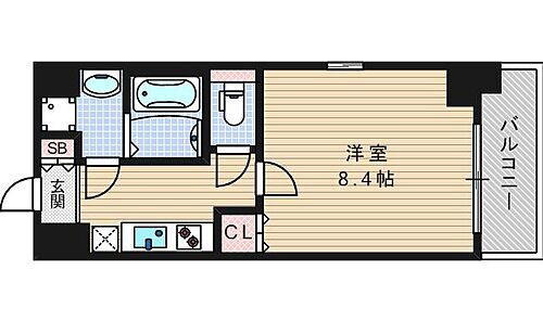 セオリー難波ＷＥＳＴ 6階 1K 賃貸物件詳細