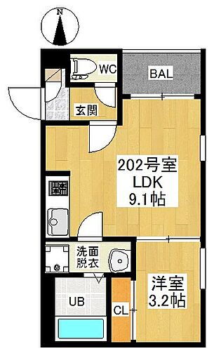 愛知県名古屋市北区下飯田町3丁目 平安通駅 1LDK アパート 賃貸物件詳細