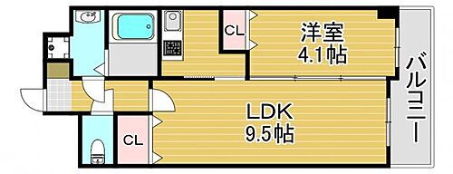 エールリベルテ大阪ＷＥＳＴ 3階 1LDK 賃貸物件詳細