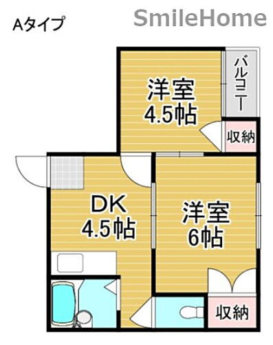 シャンブル北加賀屋 4階 2DK 賃貸物件詳細