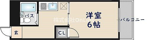 シャトーエソール 2階 1K 賃貸物件詳細