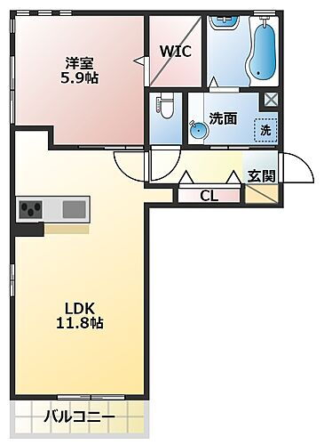 プランドールＶＩ 1階 1LDK 賃貸物件詳細