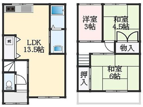 大阪府堺市西区浜寺諏訪森町西１丁 2階建