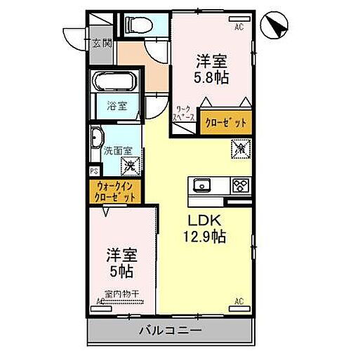 メゾン・メルベーユ 2階 2LDK 賃貸物件詳細