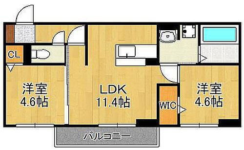 福岡県北九州市小倉北区足立1丁目 香春口三萩野駅 2LDK アパート 賃貸物件詳細