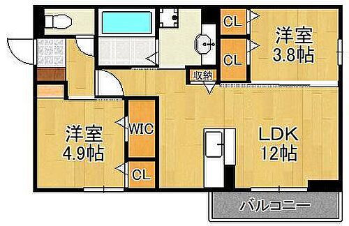 福岡県北九州市小倉北区足立1丁目 香春口三萩野駅 2LDK アパート 賃貸物件詳細