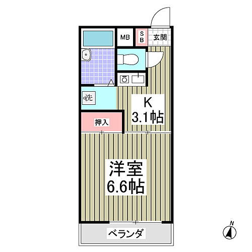 日成マンション 3階 1K 賃貸物件詳細