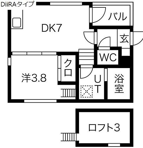 ハーモニーテラス六番 2階 1DK 賃貸物件詳細