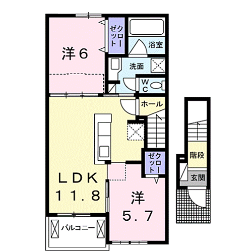 滋賀県近江八幡市大森町28 近江八幡駅 2LDK アパート 賃貸物件詳細