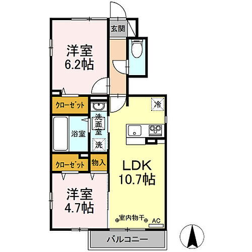 東京都日野市万願寺３丁目 万願寺駅 2LDK アパート 賃貸物件詳細