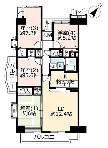 ＵＲ花見川 7階 4LDK 賃貸物件詳細