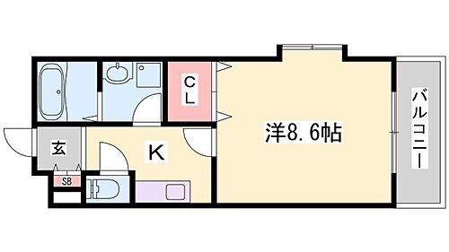 兵庫県姫路市市之郷 東姫路駅 1K マンション 賃貸物件詳細
