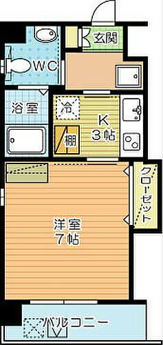 福岡県北九州市小倉北区古船場町8-15 旦過駅 1K マンション 賃貸物件詳細