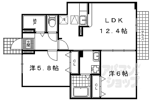 滋賀県大津市大萱7丁目 瀬田駅 2LDK アパート 賃貸物件詳細