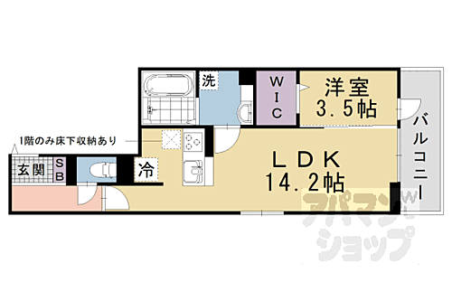 滋賀県大津市杉浦町 粟津駅 1LDK アパート 賃貸物件詳細