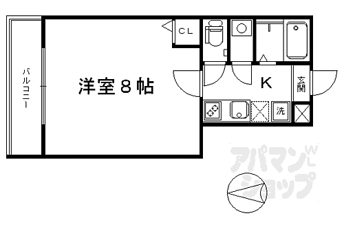 京都府京都市下京区西新屋敷下之町 丹波口駅 1K マンション 賃貸物件詳細