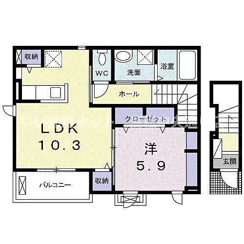 ギャラクシィ　ＩＩ 2階 1LDK 賃貸物件詳細