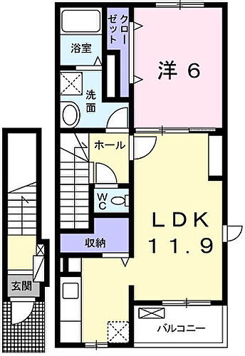 エレガンテ・フィオーレ 2階 1LDK 賃貸物件詳細