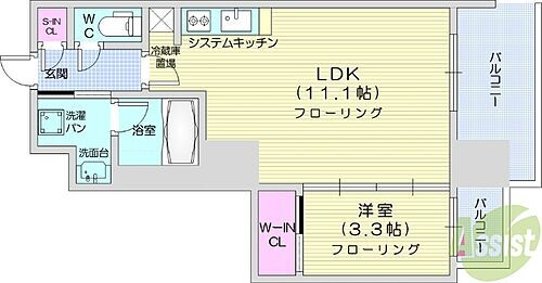 シーズンフラッツＳＥＮＤＡＩ　ＥＡＳＴ 11階 1LDK 賃貸物件詳細